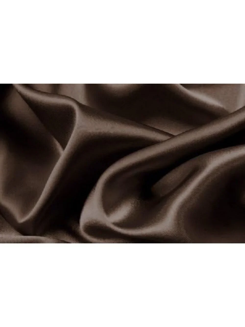 4pc Soft Silky Satin Deep Pocket Sheet Set - Solid Color Brown Queen Size